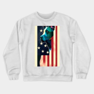 Pitbulls And Stars Crewneck Sweatshirt